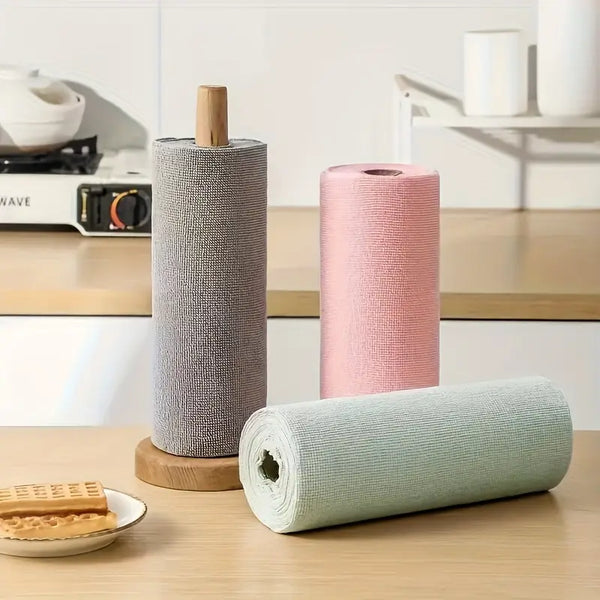 Reusable Microfiber Cleaning Cloth Roll (50 Cloths)