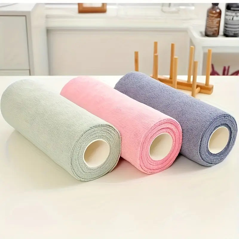 Reusable Microfiber Cleaning Cloth Roll (50 Cloths)
