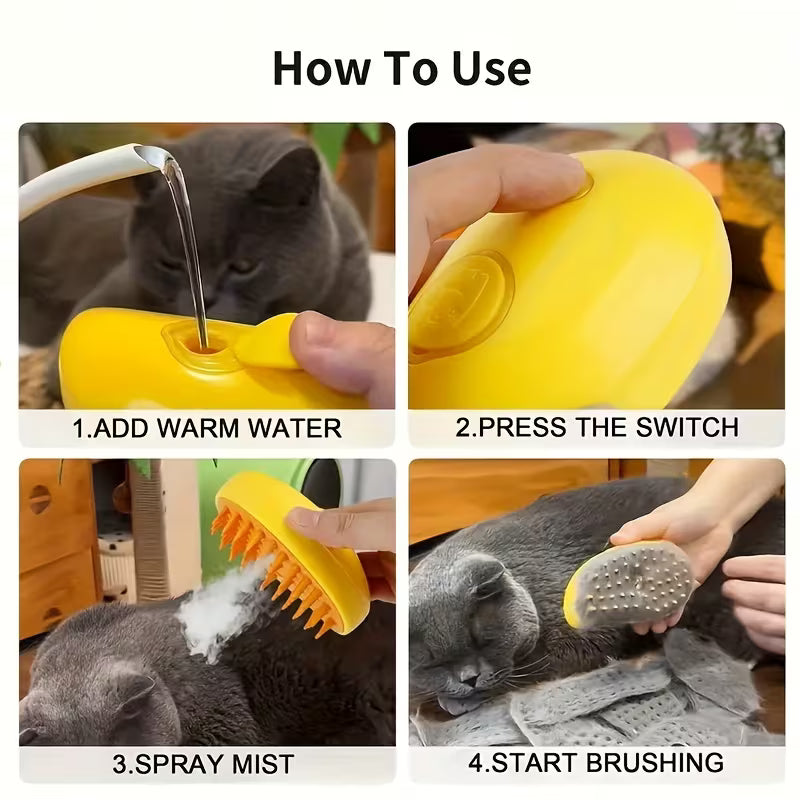 FurMist - Electric Steamy Pet Brush