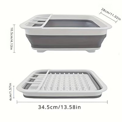 FoldEase Portable Dish Drying Rack – Space Saving Foldable Organizer