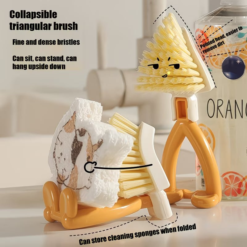 TriScrub Foldable Corner Cleaning Brush