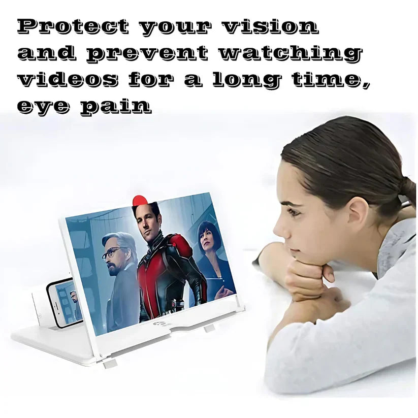 3D HD Magnifying Projector Screen Enlarger for Movies, Videos and Gaming