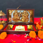 Ganesh Lakshmi Mini Temple (24 Karat Gold Coated)