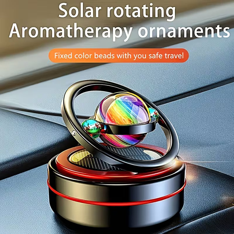 OrbitGlow Rotating Solar Car Air Freshener