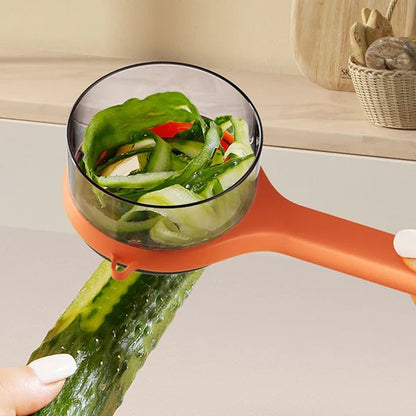 Ergonomic Vegetable Peeler & Peel Collector - Pack of 2