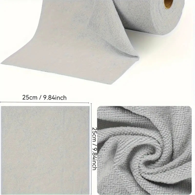 Reusable Microfiber Cleaning Cloth Roll (50 Cloths)