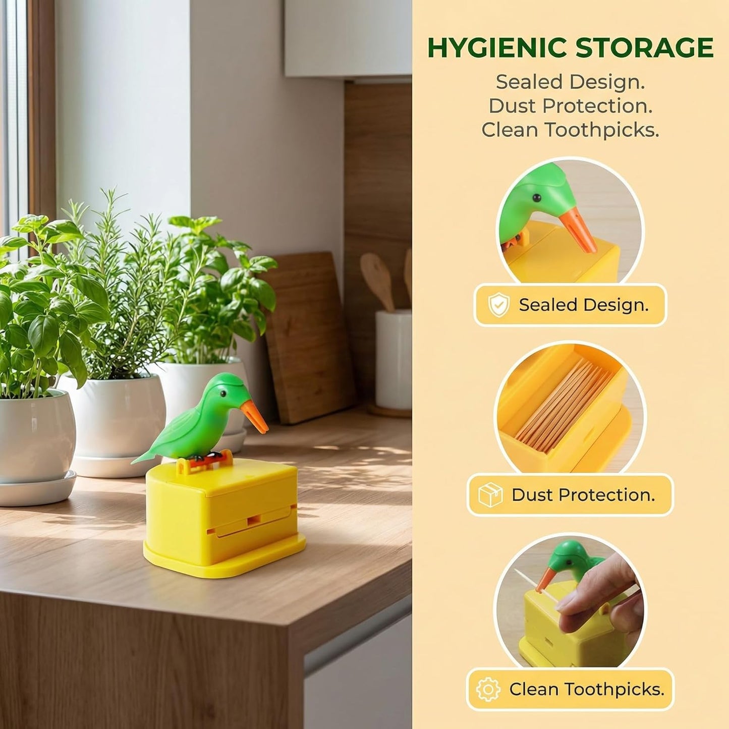Woodpecker Automatic Toothpick Dispenser