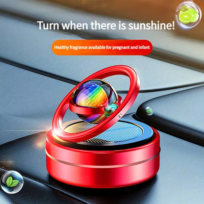 OrbitGlow Rotating Solar Car Air Freshener
