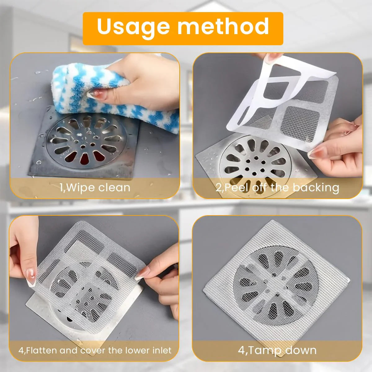 Anti-Clog Drain Protection Stickers