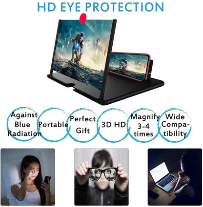 3D HD Magnifying Projector Screen Enlarger for Movies, Videos and Gaming