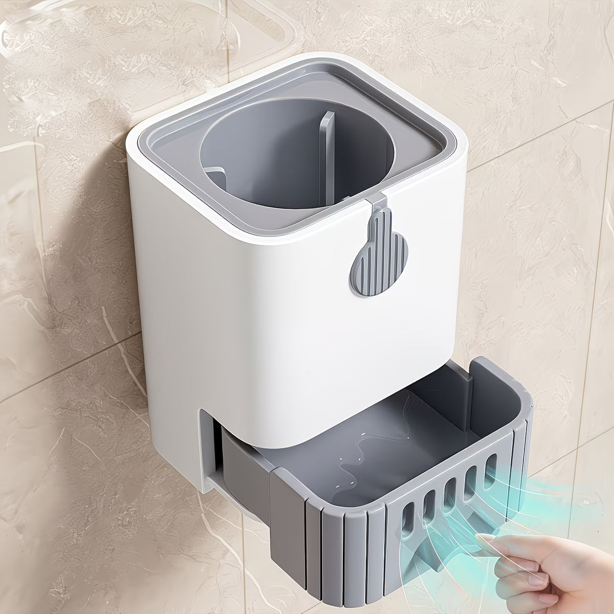 FlexClean Silicone Toilet Brush Set with Wall Mount Holder