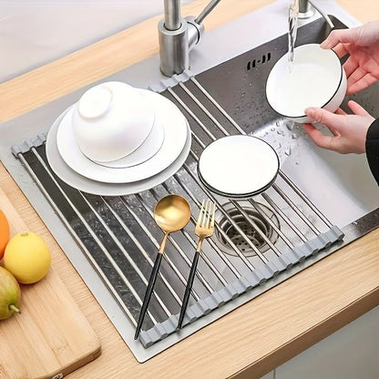 RollDry Pro Over-Sink Dish Drying Rack