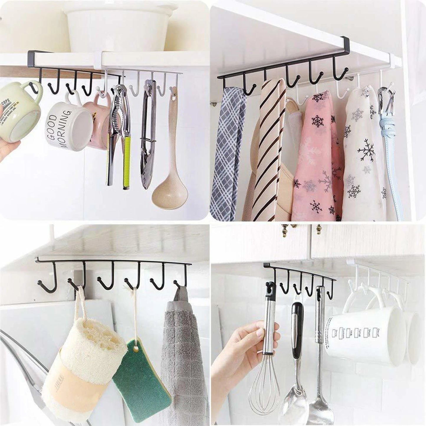 Under Cabinet Mug & Cup Holder Rack