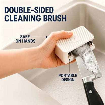 SafeGrip U-Shaped Multi-Purpose Knife & Utensil Cleaning Brush - Buy 1 Get 1 Free