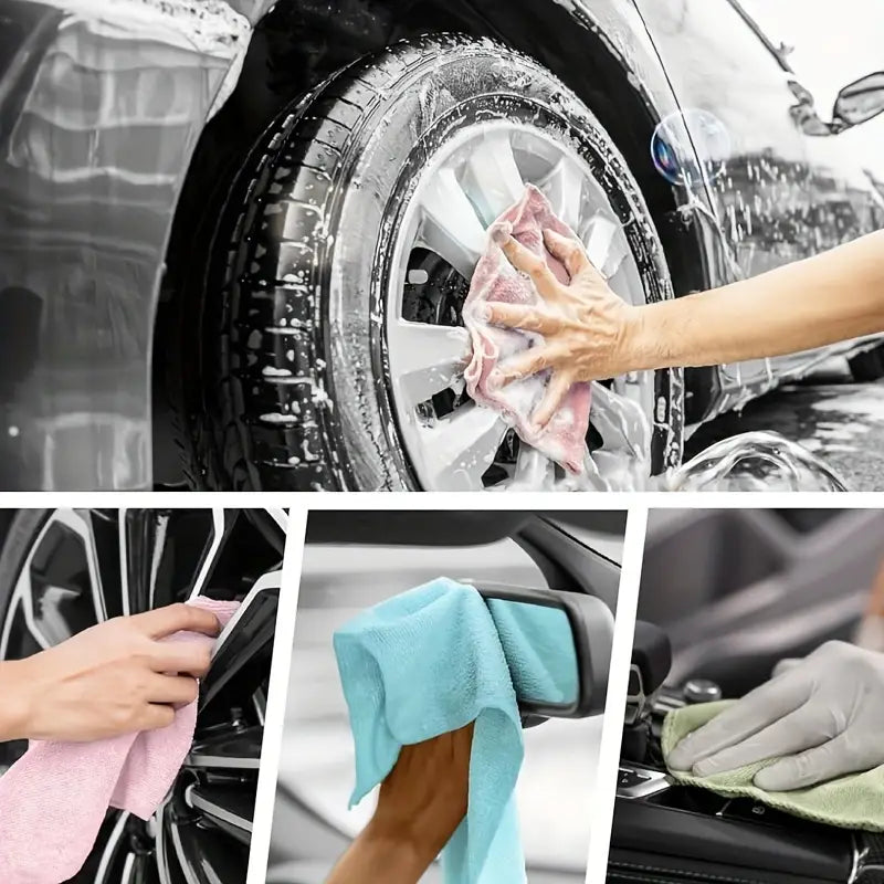 Reusable Microfiber Cleaning Cloth Roll (50 Cloths)