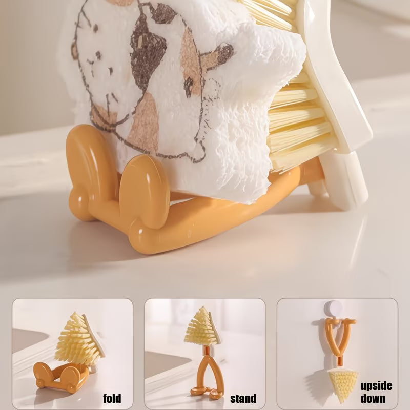 TriScrub Foldable Corner Cleaning Brush
