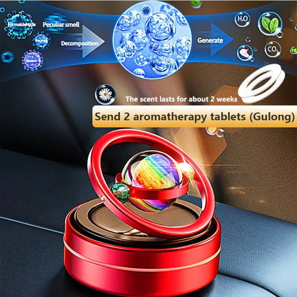OrbitGlow Rotating Solar Car Air Freshener