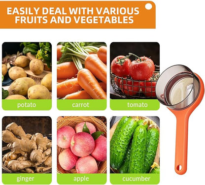 Ergonomic Vegetable Peeler & Peel Collector - Pack of 2