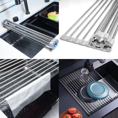 RollDry Pro Over-Sink Dish Drying Rack