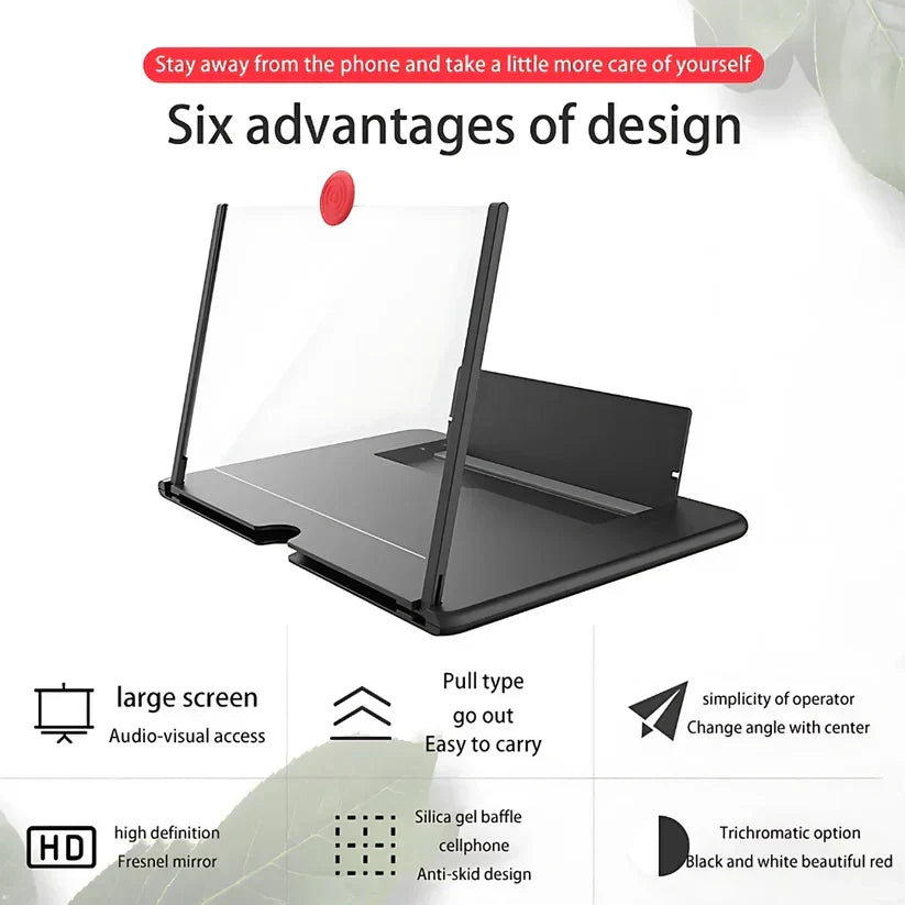 3D HD Magnifying Projector Screen Enlarger for Movies, Videos and Gaming