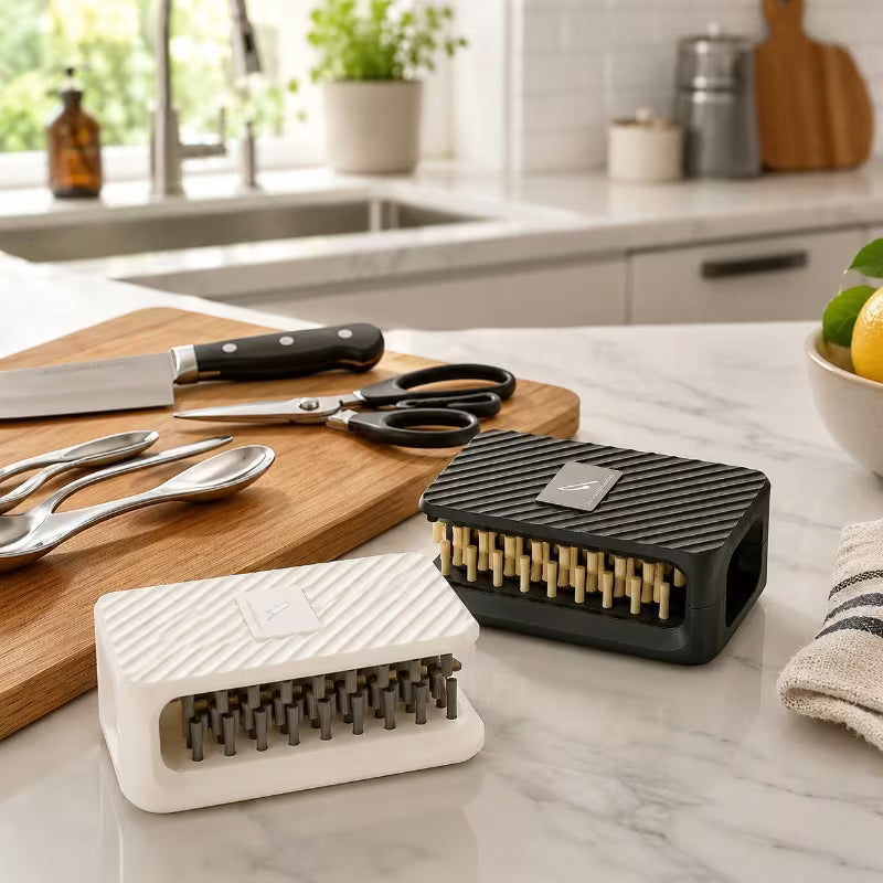 SafeGrip U-Shaped Multi-Purpose Knife & Utensil Cleaning Brush - Buy 1 Get 1 Free
